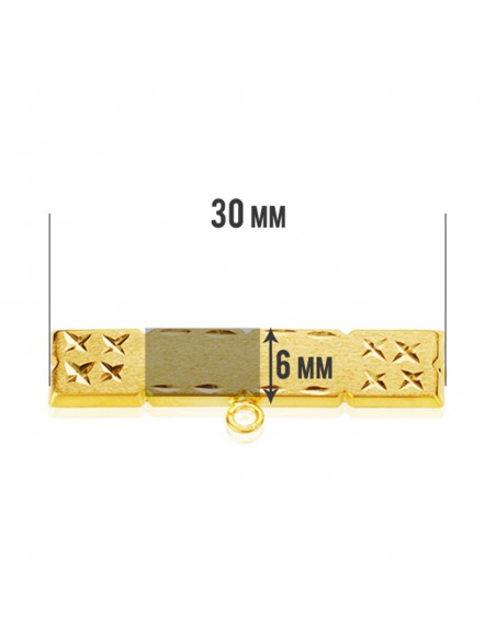 18K ALFILER ORO AMARILLO TALLADO. 30 X 6 MM.