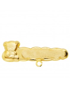 18K ALFILER ORO AMARILLO OSITO TALLADO. 27 X 9 MM.