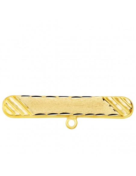 18K ALFILER ORO AMARILLO TALLADO. 30 X 5 MM.