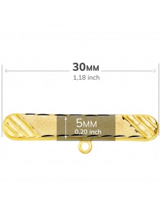 18K ALFILER ORO AMARILLO TALLADO. 30 X 5 MM. 2
