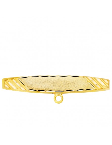 18K ALFILER ORO AMARILLO TALLADO. 30 X 5 MM.