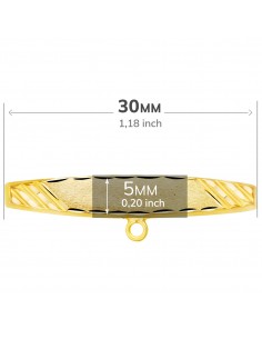 18K ALFILER ORO AMARILLO TALLADO. 30 X 5 MM. 2