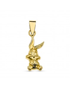 18K COLGANTE ORO AMARILLO BUGS BUNNY PEQUEÑO. 15 X 6 MM.