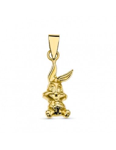 18K COLGANTE ORO AMARILLO BUGS BUNNY PEQUEÑO. 15 X 6 MM.