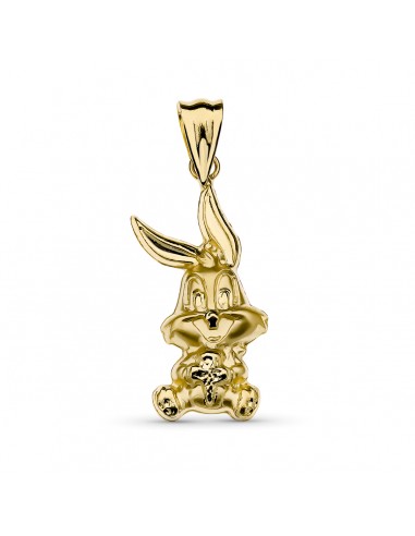 18K COLGANTE ORO AMARILLO BUGS BUNNY GRANDE. 25 X 11 MM.