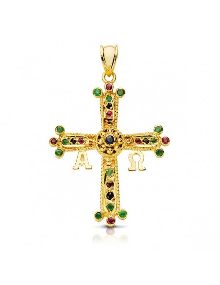 18K CRUZ DE COVADONGA MEDIANA 33 x 27 MM.