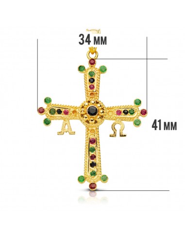 18K CRUZ DE COVADONGA GRANDE. 40 X 34 MM.