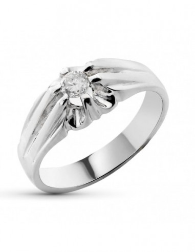 Solitario Blanco Diamante