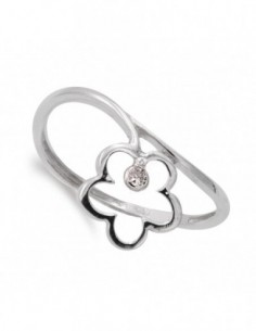 Sortija Blanco Flor 2