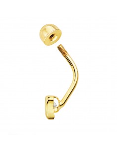 18K PIERCING OMBLIGO ORO AMARILLO CHATON TRIANGULO 5 X 5 MM. CIERRE 4,5 MM. 2