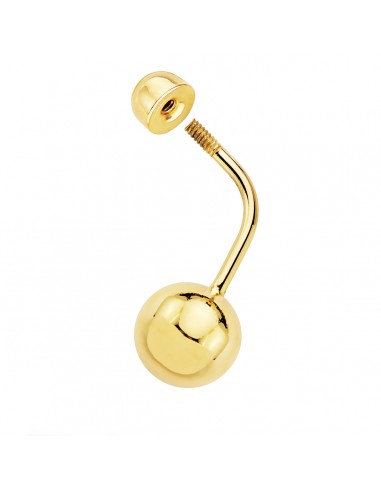 18K PIERCING OMBLIGO BOLA 8 MM ORO AMARILLO