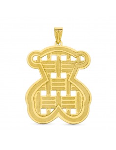 18k COLGANTE ORO AMARILLO LASER OSO. 32 X 24 MM.