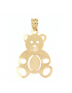 18K COLGANTE ORO AMARILLO OSO LASER. 30 X 21 MM.