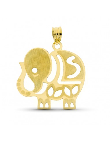 18K COLGANTE ORO AMARILLO LASER ELEFANTE. 30 X 30 MM.