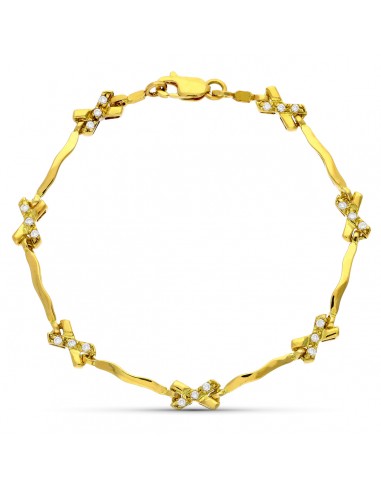 18K PULSERA ORO AMARILLO Y CIRCONITAS