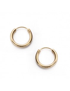 18K AROS DE TUBO. 14 X 2 MM.