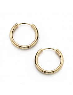 18K AROS DE TUBO. 19 X 2 MM.