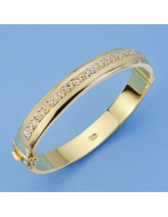 18K PULSERA RIGIDA BICOLOR. 10 MM. 20.50 GRS