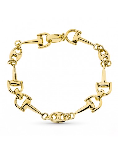 18K PULSERA ORO AMARILLO ESTRIBOS Y BARCO