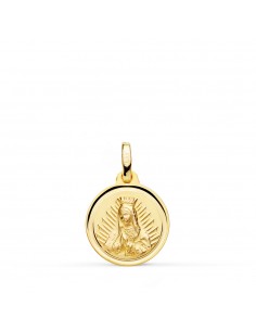 18K MEDALLA VIRGEN DE GUADALUPE 14 MM