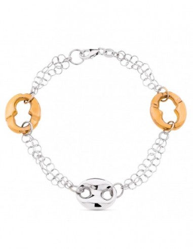 Pulsera Bicolor Blanco
