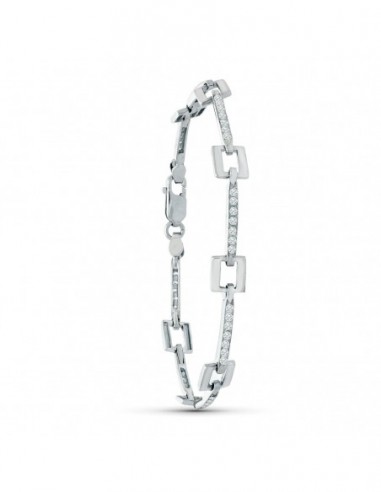 Pulsera Blanco Cuadrados