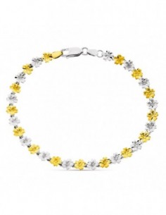 Pulsera Bicolor Flores