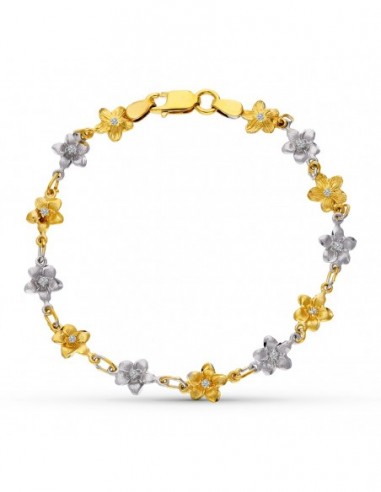 Pulsera Bicolor Flores