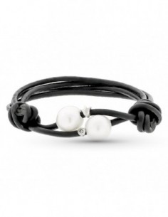 Pulsera Cuero Diamante