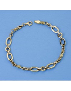 18K PULSERA BICOLOR. 19 CM. 5.40 GRS.