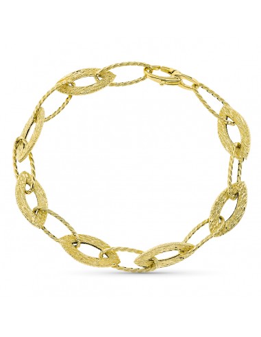 18K PULSERA ORO AMARILLO ESLABONES OVALES