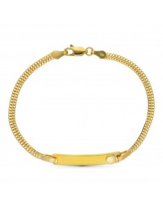 18K ESCLAVA ORO BICOLOR 17 CM