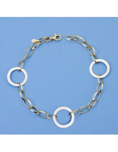 18K PULSERA BICOLOR. 19,5 CM. 3,30 GRS
