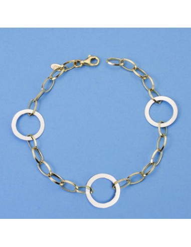 18K PULSERA BICOLOR. 19,5 CM. 3,30 GRS