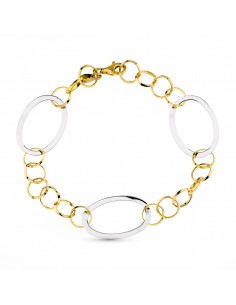 18K PULSERA BICOLOR 18,5 CM
