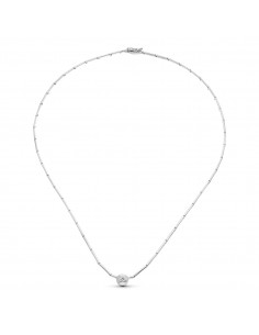 18K GARGANTILLA ORO BLANCO CHATON.