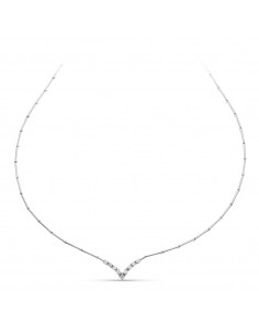 18K GARGANTILLA ORO BLANCO CENTRO CIRCONITAS