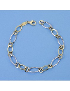 18K PULSERA BICOLOR. 20 CM. 3.25 GRS.