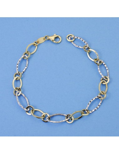 18K PULSERA BICOLOR. 20 CM. 3.25 GRS.