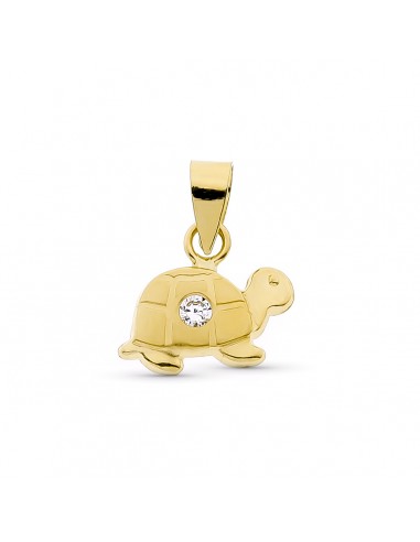 18K COLGANTE ORO AMARILLO TORTUGA CON CIRCONITA