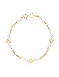 Pulsera Perlas Flores