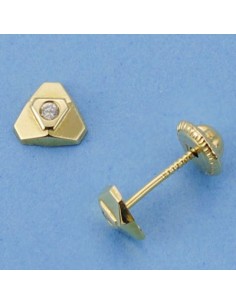 18K PENDIENTES ORO AMARILLO TRIANGULO. 5 X 5 MM.