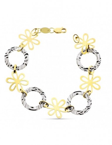 Pulsera Bicolor Flores