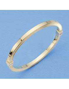 18K PULSERA RIGIDA LISA. 9.75 GRS.