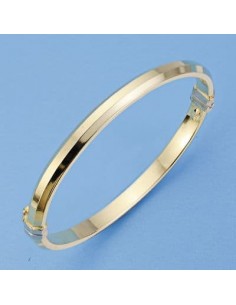 18K PULSERA MEDIA CAÑA FACETADA. 8.00 GRS .