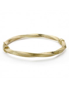 18K PULSERA MEDIA CAÑA GRECA. 5MM. 8.20 GRS