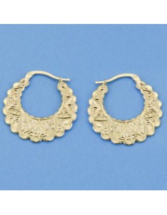 18K AROS TALLADOS PLANOS. 25 X 1 MM.