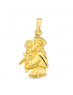 18K MEDALLA ORO AMARILLO SAN ANTONIO SILUETA 25 X 15 MM