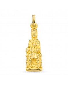 18K SILUETA ORO AMARILLO VIRGEN DE MONTSERRAT 29 X 10 MM