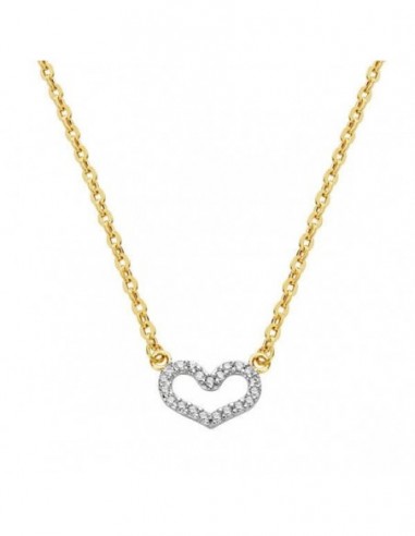 Bicolor Corazon Cadena